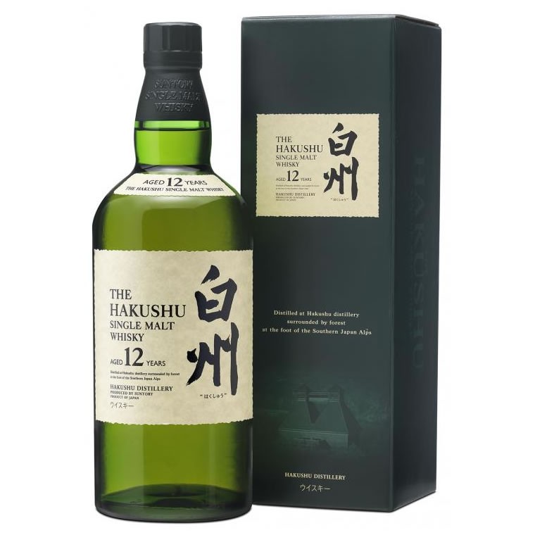 suntory hakushu 12 yo japanese single malt whisky 70cl 43 5 abv temp