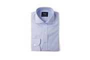 Drake's ice blue pick & pick regular fit shirt
