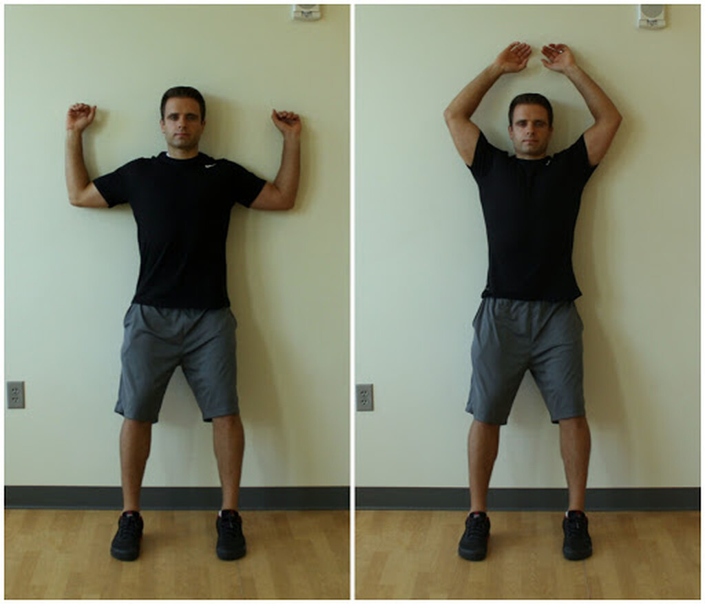 Wall angels..Αυτή η άσκηση μπορεί να βελτιώσει τη λειτουργικότητα των ώμων και να μειώσει τον πόνο στον ώμο και στην πλάτη.

