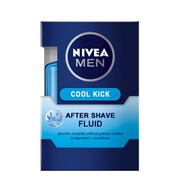 NIVEA, AFTER SHAVE FLUID COOL KICK. Η σύνθεση του με Προ-Βιταμίνη Β5 περιποιείται την επιδερμίδα και προσφέρει εξαιρετική προστασία, συνδυάζοντας την περιποίηση ενός after shave balm με το αναζωογονητικό αποτέλεσμα ενός after shave lotion.