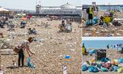 Οι παραλίες της Αγγλίας γέμισαν με μισό εκατομμύριο ανθρώπους και τόνους από σκουπίδια