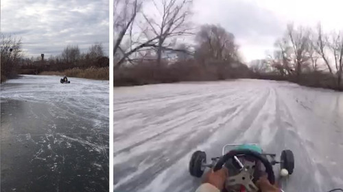 Αυτό το GoKart στον πάγο είναι το πιο φαντασμαγορικό εποχιακό βίντεο