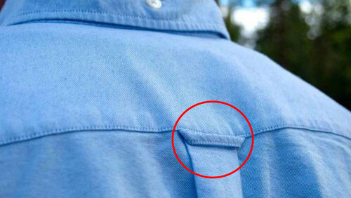Μάθαμε επιτέλους τι ρόλο βαράει αυτό το πιαστράκι στην πλάτη του πουκάμισου