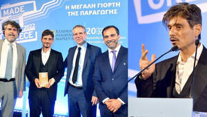 Ο Δημήτρης Γιαννακόπουλος τιμήθηκε με το βραβείο «ΔΙΟΛΚΟΣ» στα Βραβεία «Made in Greece 2022»